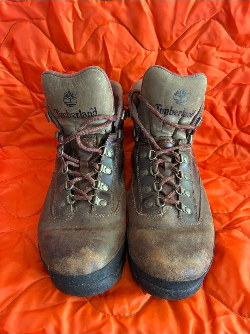 Timberland Brown Leather Lace-Up Hiking Boots